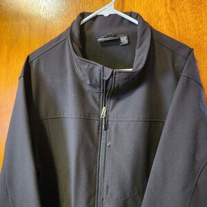 Men's 2XL Swiss Tech Black Full Zip Fleece Lined Zip Pockets Softshell Jacket